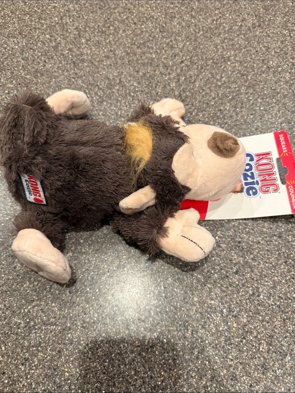 KONG Plush Monkey Dog Toy — Brown/Tan